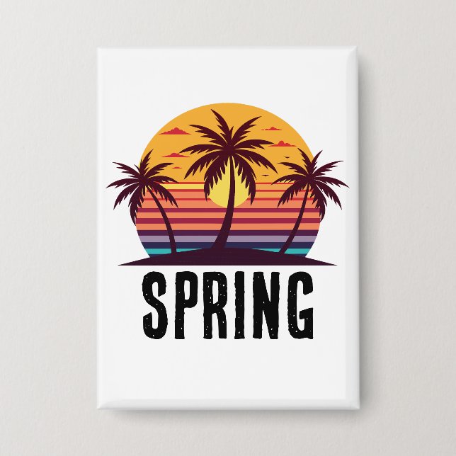 Sunset With Palm Trees Vector (Front)