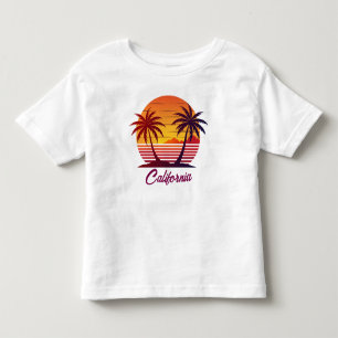 Sunset with Palm Trees Vector Toddler T-Shirt
