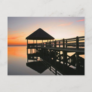 Sunset With Reflections Postcard