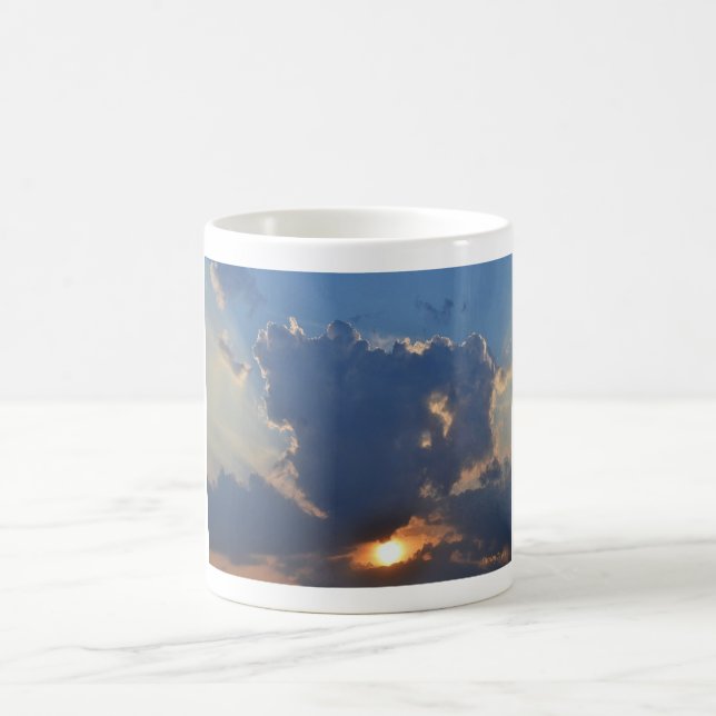 Sunset with Teacup Cloud Formation by STaylor Coffee Mug (Center)