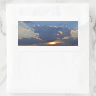 Sunset with Teacup Cloud Formation by STaylor Rectangular Sticker