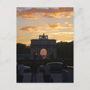 Sunset with the monuments postcard