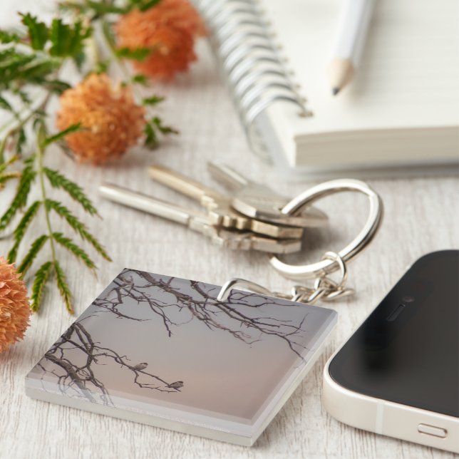 Sunset with the Shrikes Key Ring (Front Right)