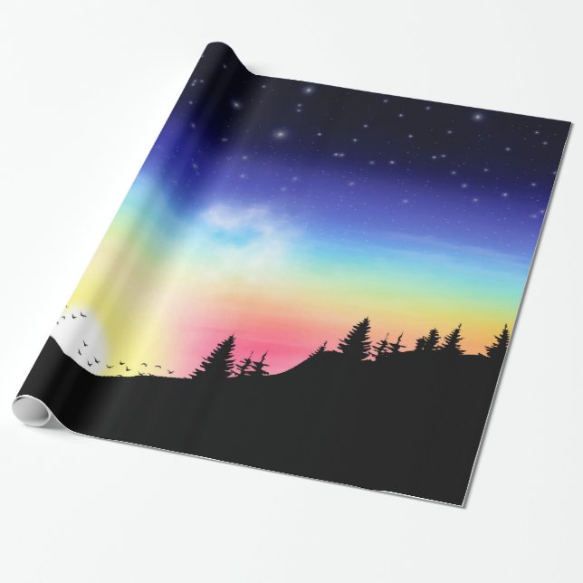 Sunset Wrapping Paper (Unrolled)