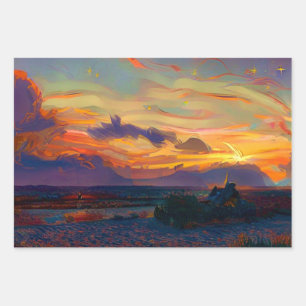 SUNSET WRAPPING PAPER SHEET
