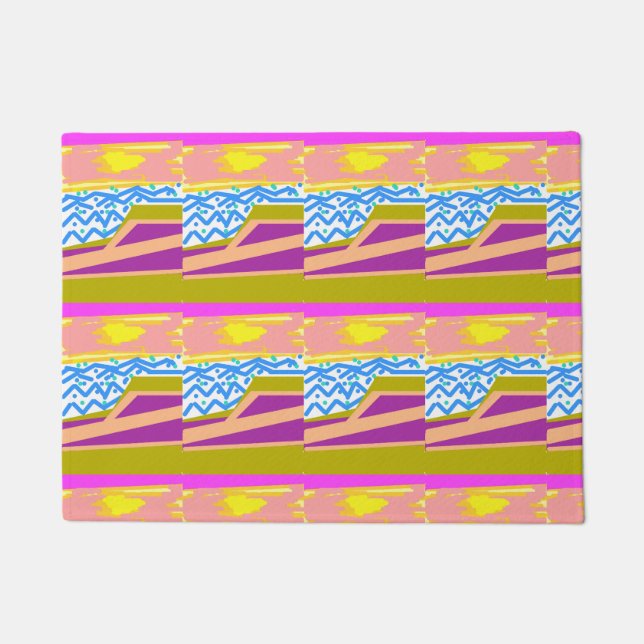 Sunset Yacht Waves  Doormat (Front)