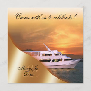 Sunset Yacht Wedding Nautical Invitation