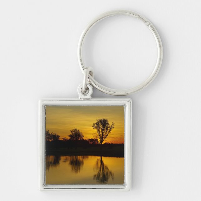 Sunset, Yellow Water Billabong Key Ring (Front)