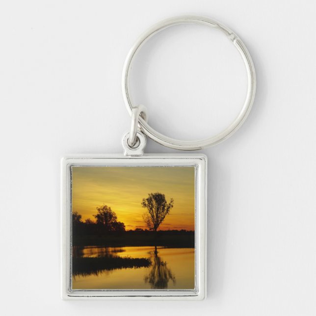 Sunset, Yellow Water Billabong Key Ring (Front)