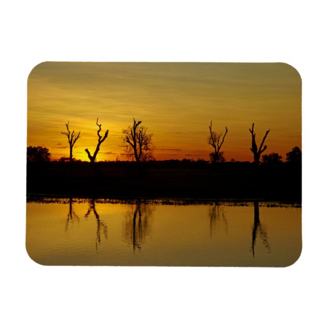 Sunset, Yellow Water Billabong Magnet (Horizontal)