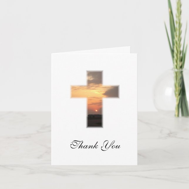 SunsetCross1, Thank You Card (Front)