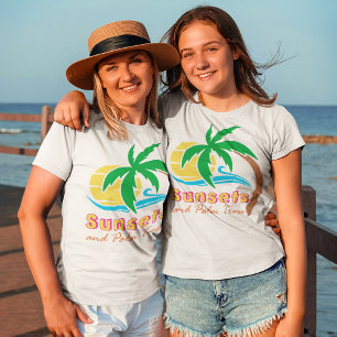 Sunsets And Palm Trees Summer Season T-Shirt