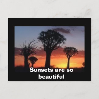 Sunsets are so beautiful postcard