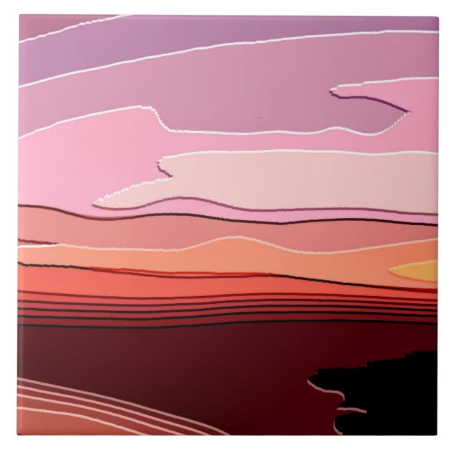 SUNSETS CERAMIC TILE (Front)