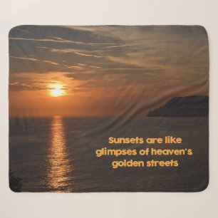 Sunsets Like Glimpses of Heaven's Golden Streets Sherpa Blanket