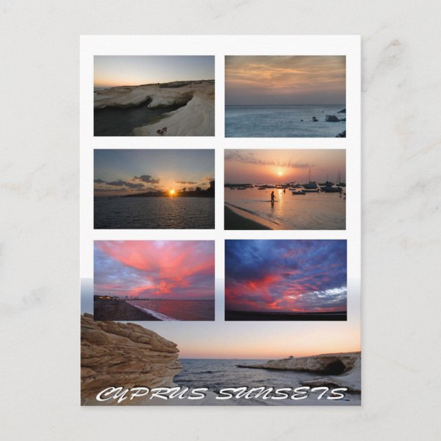 Sunsets of Cyprus postcard (Front)