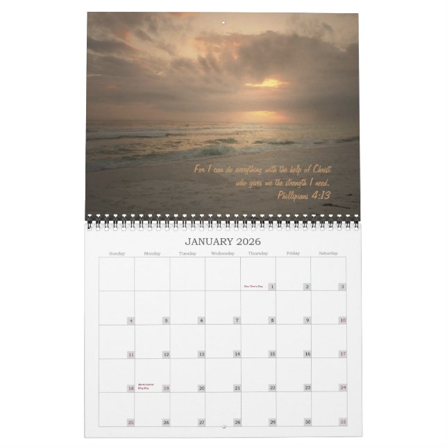 Sunsets with God Calendar (Jan 2026)