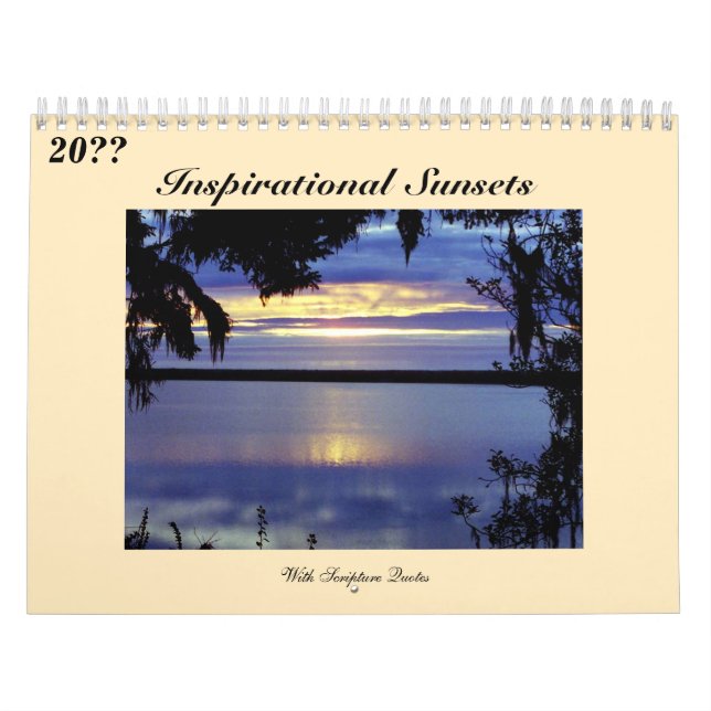 Sunsets with Inspirational Scriptures Calendar (Cover)