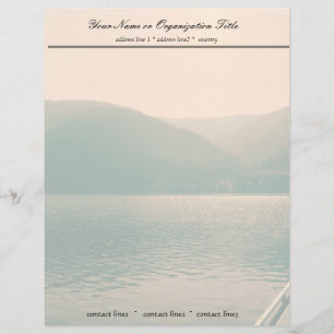 Sunsetting landscape photography of lake, sky... letterhead template