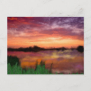 Sunsetting Over the Pond, Postcard