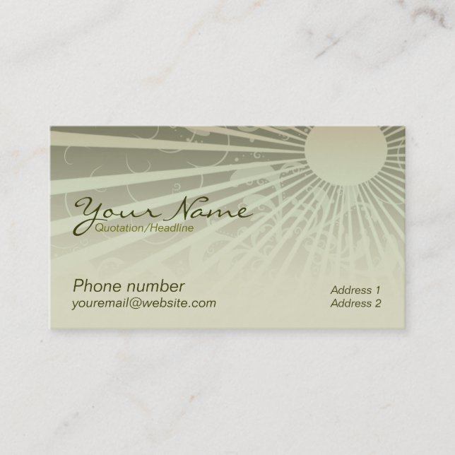Sunshina Business Card (Front)