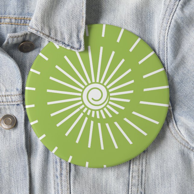 Sunshine 13 6 cm round badge (In Situ)