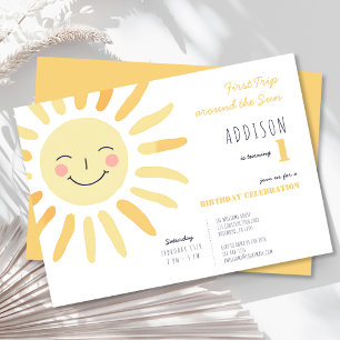 Sunshine 1st Birthday Invitation