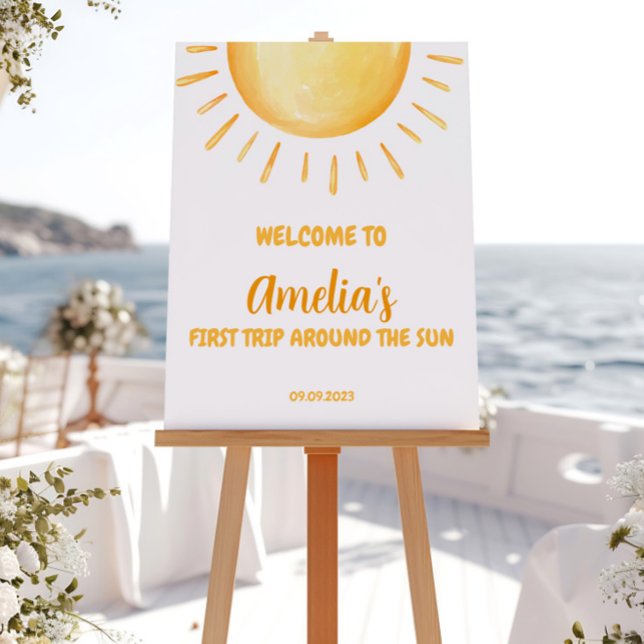 Sunshine 1st Birthday Welcome Sign (Creator Uploaded)