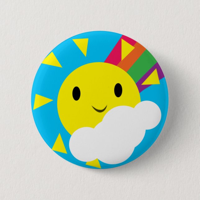 Sunshine 6 Cm Round Badge (Front)