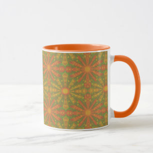 "Sunshine" abstract pattern in orange and yelllow Mug