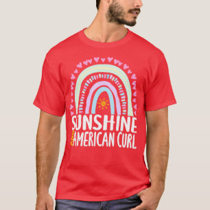 Sunshine and American Curl Cute Rainbow Gift for W T-Shirt