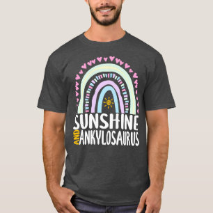 Sunshine and Ankylosaurus Cute Rainbow Gift for Wo T-Shirt