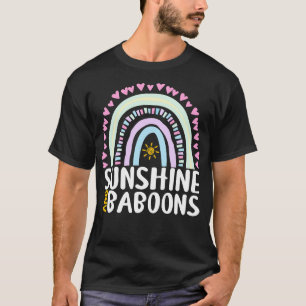 Sunshine and Baboons Cute Rainbow Gift for Womens  T-Shirt