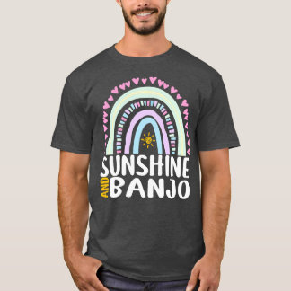 Sunshine and Banjo Cute Rainbow Gift for Womens Ki T-Shirt