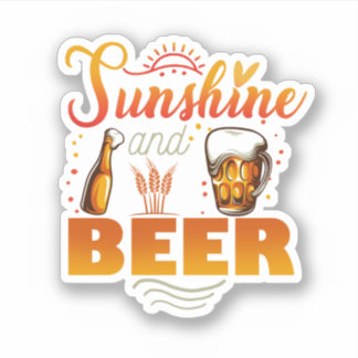 Sunshine And Beer Funny Beach Summer Vacation
