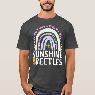 Sunshine and Beetles Cute Rainbow Gift for Womens  T-Shirt