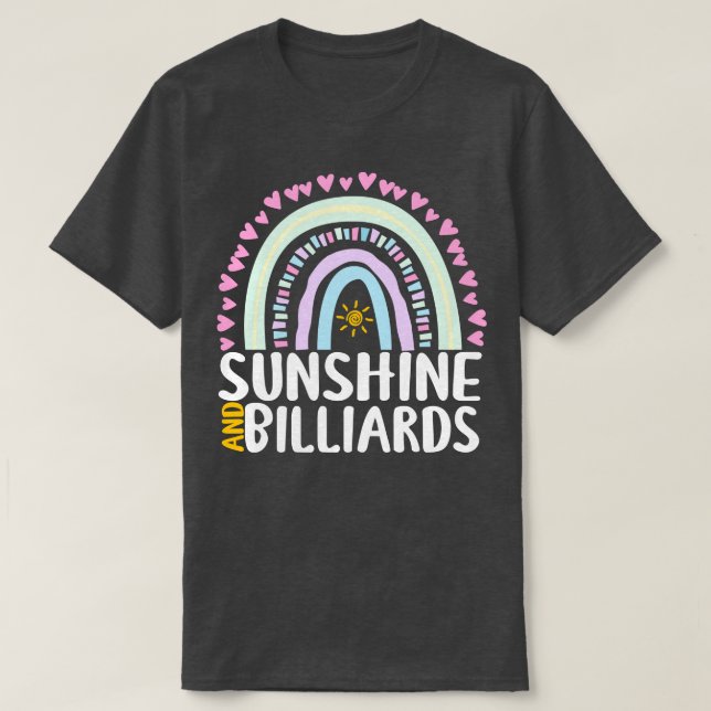 Sunshine and Billiards Cute Rainbow Gift for Women T-Shirt (Design Front)
