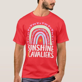 Sunshine and Cavaliers Cute Rainbow Gift for Women T-Shirt