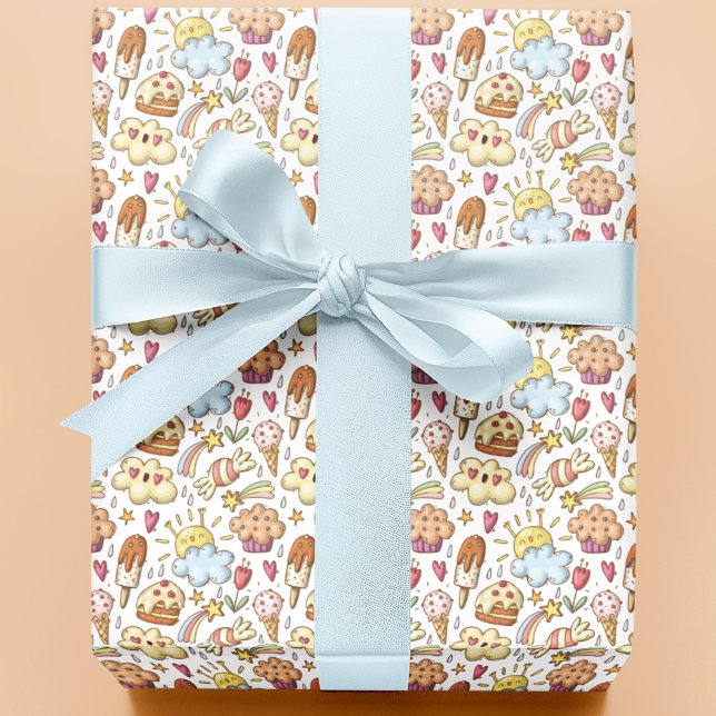 Sunshine and Celebration Treats Pattern Wrapping Paper (Creator Uploaded)
