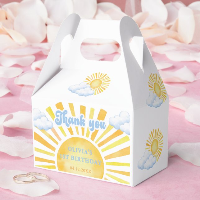 Sunshine and Clouds Birthday Party Favour Box (Wedding)