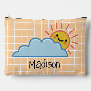 Sunshine And Clouds Personalised Accessory Pouch