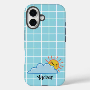 Sunshine And Clouds Personalised iPhone 16 Case