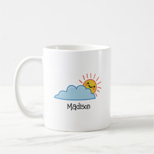 Sunshine And Clouds Personalised Coffee Mug