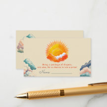 Sunshine and Clouds Yellow Grey Retro Baby Shower