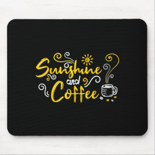 Sunshine and Coffee Summer Lover Doodle Design Men Mouse Pad