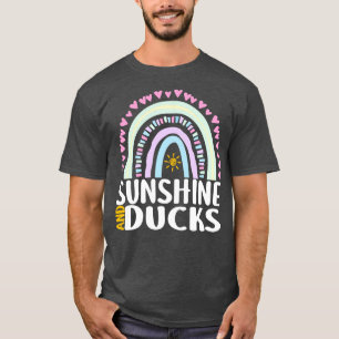 Sunshine and Ducks Cute Rainbow Gift for Womens Ki T-Shirt