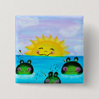 SUNSHINE and Frogs Button