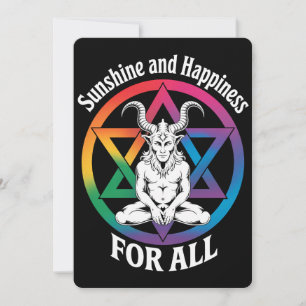 Sunshine And Happiness For All Satan LGBTQ Pride Invitation