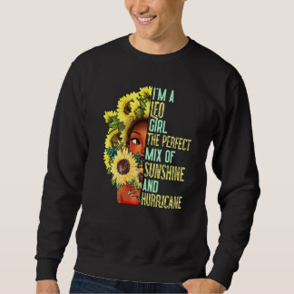 Sunshine And Hurricane Leo Girl August July Birthd Sweatshirt