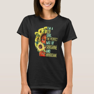 Sunshine And Hurricane Leo Girl August July Birthd T-Shirt